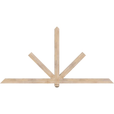 Ekena Millwork Kennewick Smooth Timber Gable Bracket, Douglas Fir, 84"W x 42"H x 3 1/2"D x 3 1/2"F, 12/12 Pitch GBW084X42X0404KEN00SDF